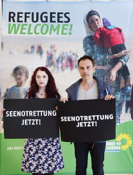 Seenotrettung jetzt! - Agnieszka Brugger MdB und Gerhard Schick MdB (Quelle: Bundestagsfraktion B90/Grüne)